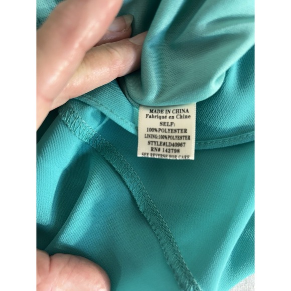 Love Riche Beachy Spring Break Feminine Teal Blue Swing Layered Dress Sz S - Picture 6 of 9
